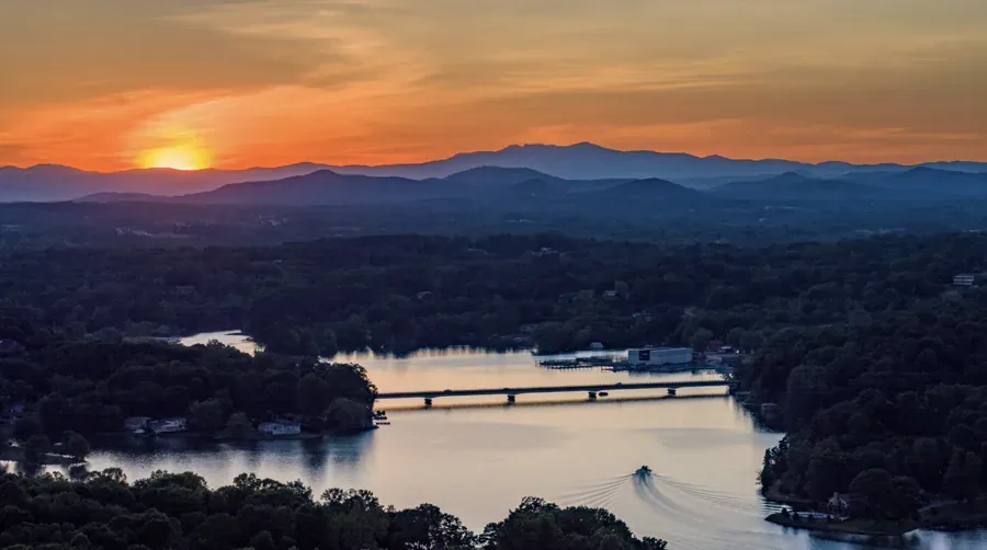 The Catawba County countryside at sunset &mdash; served by Little Acres Grading